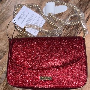 Jimmy Choo Red Sparkle Purse
